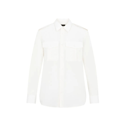 NILI LOTAN Hemden Ivy Ivory Jeanette Silk Shirt White