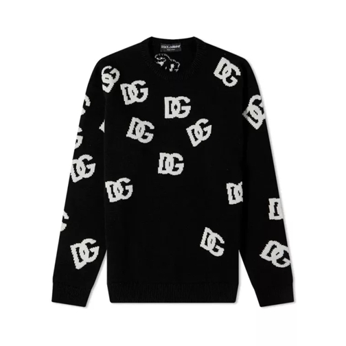 Dolce&Gabbana Black Cotton Sweater Black Pull