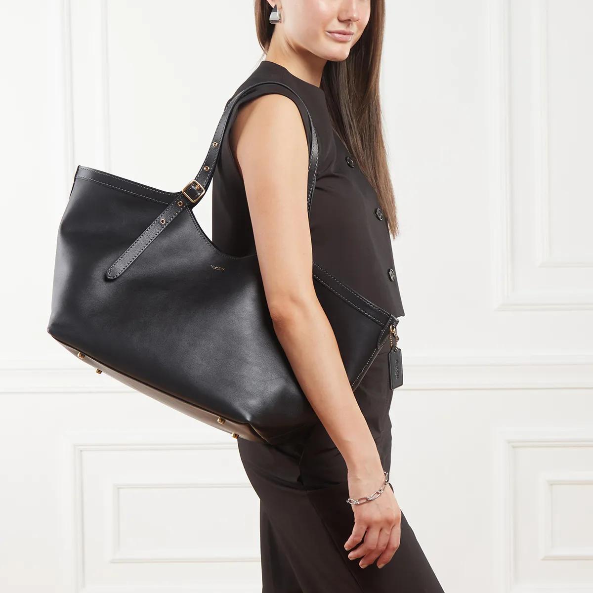 Coach Natural Grain Leather Gramercy Tote Black | Shopper