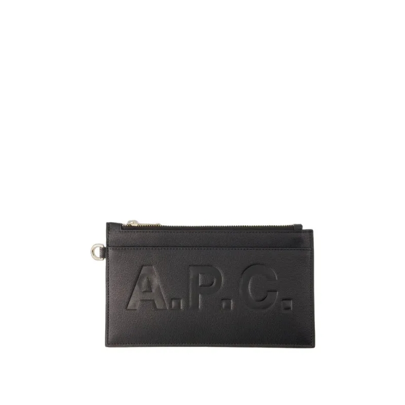 A.P.C. Pochette Market Clutche - Synthetic - Black Black