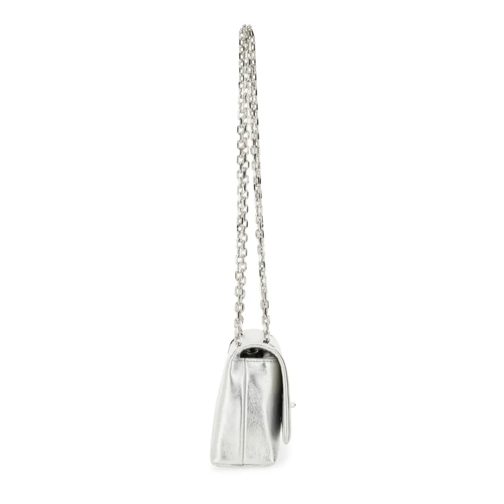 Marc Jacobs Geldbörse Rectangular Silver Leather Wallet With Chain Strap Silver (Image 5)