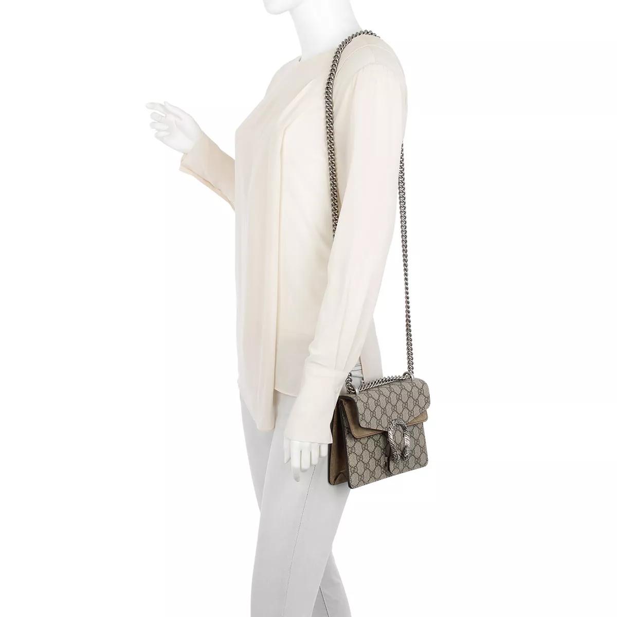 Gucci Crossbody bags Dionysus GG Supreme Mini Shoulder Bag in taupe