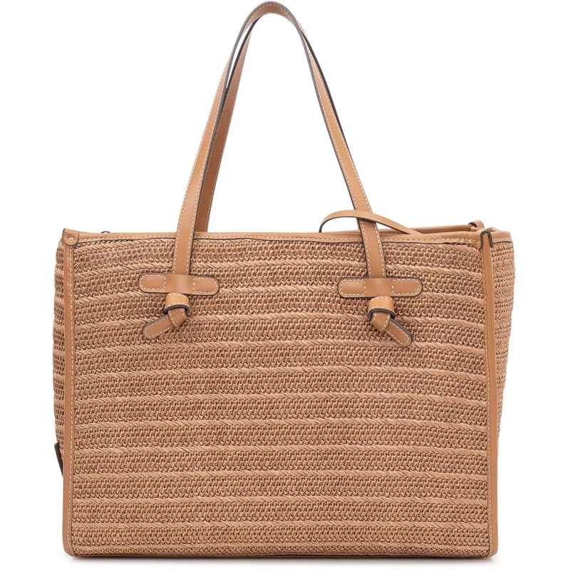 Gianni Chiarini Shopper Borsa Marcella Intrecciata con Doppi Manici beige