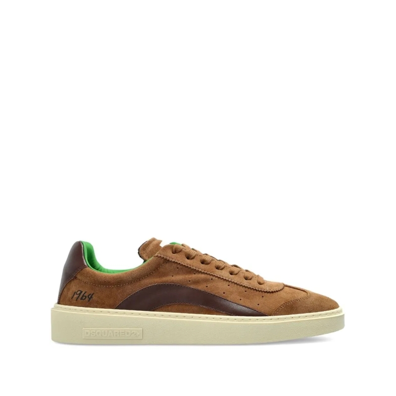 Dsquared2 Sneaker basse Laced Sneaker With Patch With Logo Brown