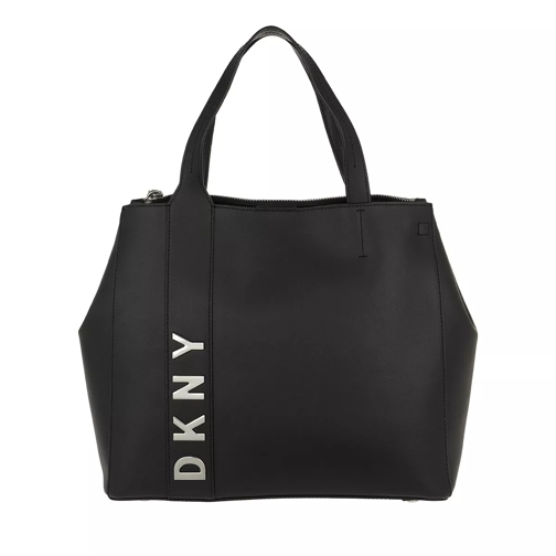 DKNY Bedford Top Zip Satchel Bag Black/Silver Rymlig shoppingväska