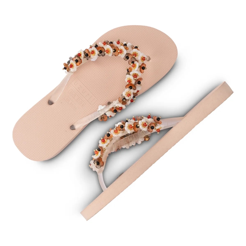 UZURII Flip Flops flip flop Tulum Bloom Coffee sand(Image 20)