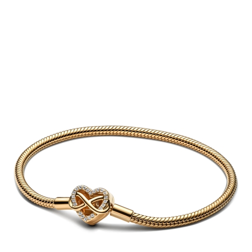 Pandora Bracelet Schlangen-Gliederarmband mit Funklendem Unendlichk 14k vergoldet