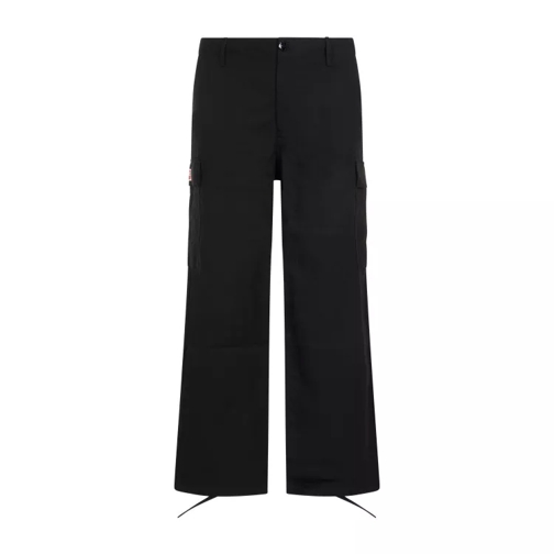 Kenzo Black Cotton Cargo Pants Black 