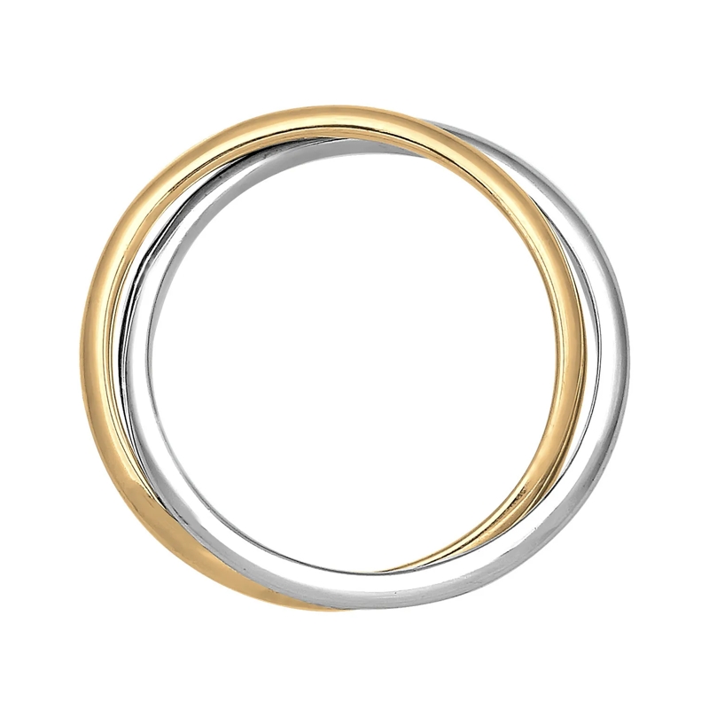 Elli Ring Ring Wickelring Bi-Color Zeitlos 585 Gelbgold Weiß gold(Image 3)