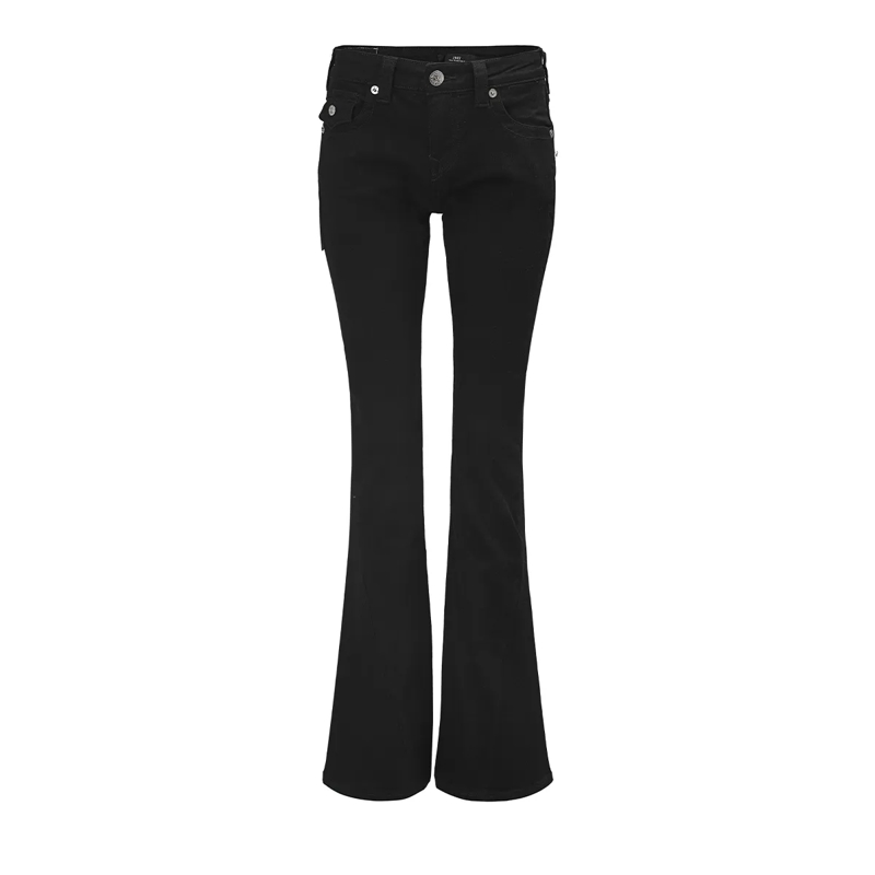 True Religion Jeans - Modell: Joey- Mid Rise- Schwarze Jeans- Mitte schwarz
