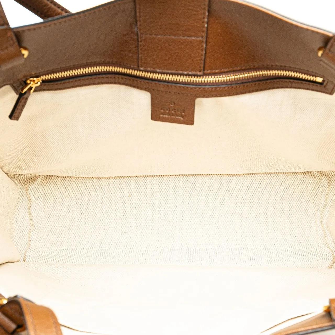 Gucci Hobo bags Medium Leather Horsebit 1955 Tote in bruin