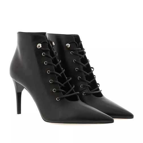 Miu Miu Pointed Lace-Up Booties Nero Ankle Boot