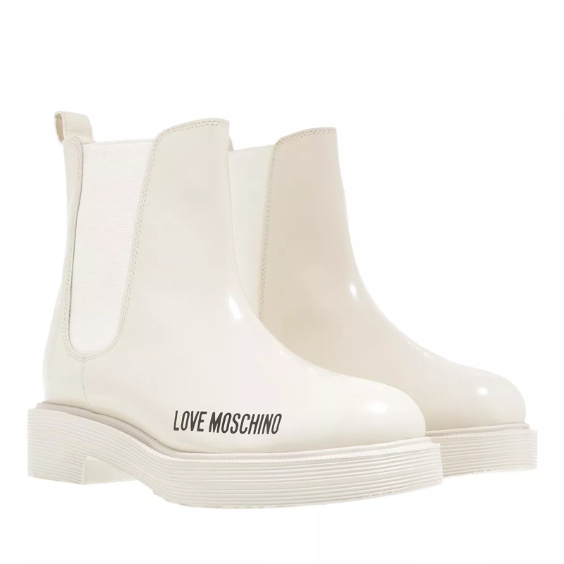 Love Moschino Chelsea Boots Sca.Nod.City40 Vit.Abrasivato Offwhite