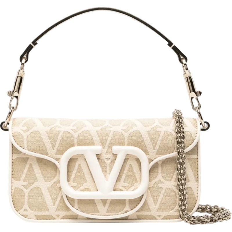 Valentino Garavani Schultertasche Borsa loco toile iconographe beige beige