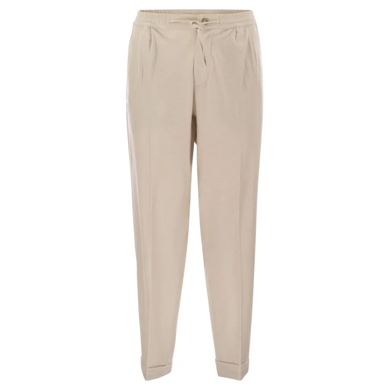 Fedeli Pantalon de jogging Harvard - Soft Cashmere Flannel Trousers Neutrals