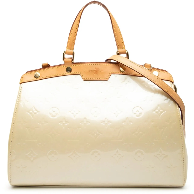 Louis Vuitton Schultertasche Monogram Vernis Brea MM weiß