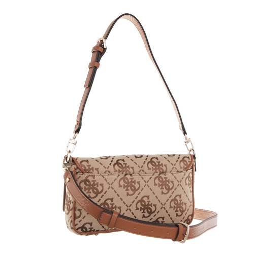 Guess Schultertasche Circe Flap Shoulder Bag Latte Logo (Image 2)