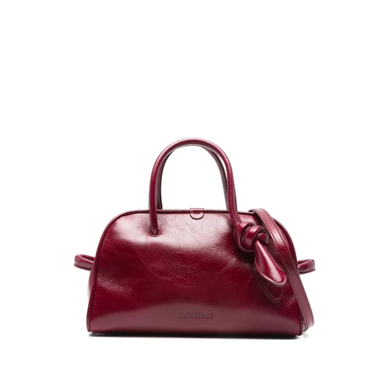 Jacquemus Sac à bandoulière Le Petit Turismo Leather Handbag Burgundy