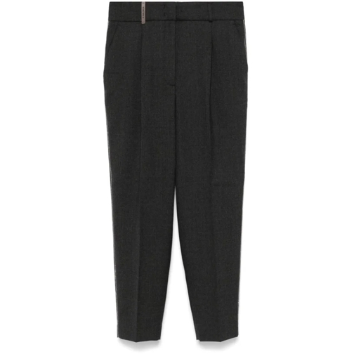 Peserico  Bead-Detail Trousers Grey