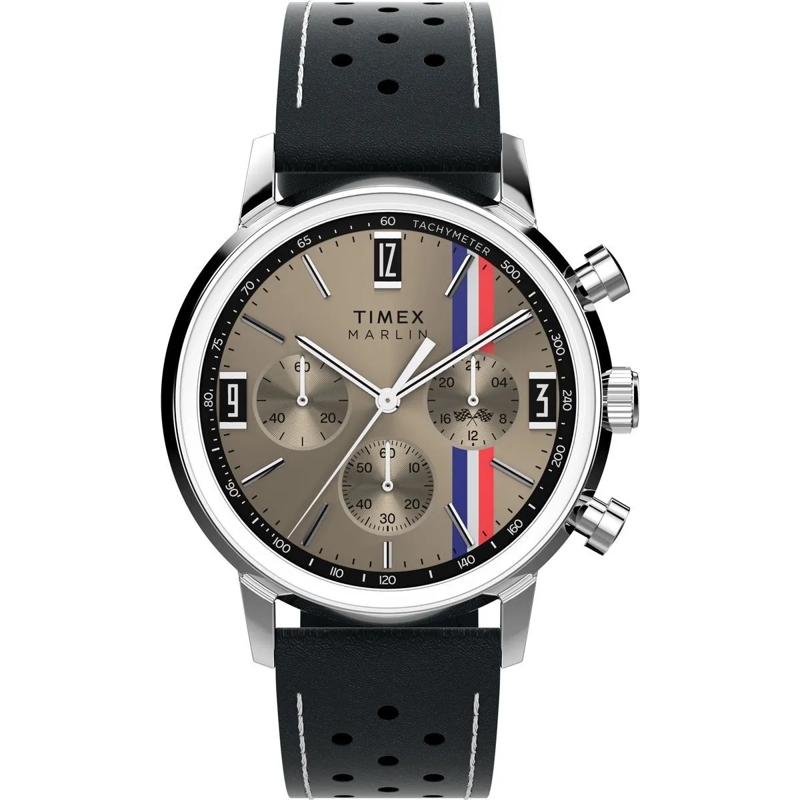 Timex Quarzuhr Quarz-Analoguhr Marlin Chronograph Stripes schwarz