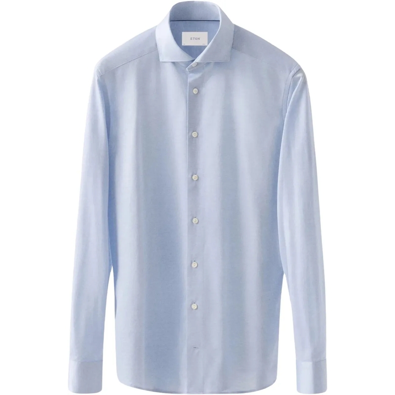 Eton  Eton Filo De Scozia Oxford Shirt Lange Mouw Overhe blau