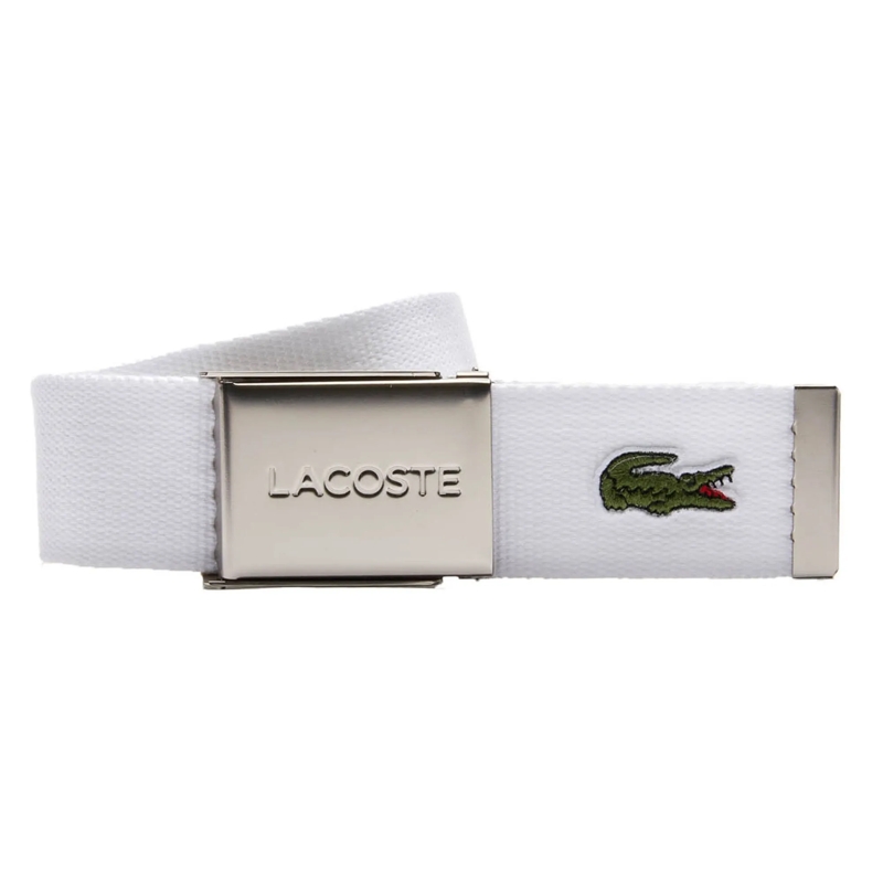 Lacoste Gürtel Lacoste LACOSTE Herren Gürtel aus Stoff - schönes  weiss