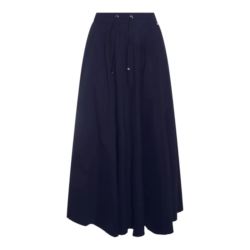 Herno Minijupe Maxi Skirt With Gathered Waistband And Drawstring  Black