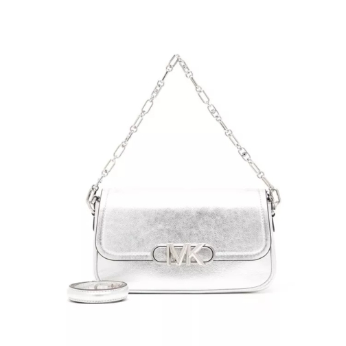 MICHAEL Michael Kors Silver-Tone Medium Parker Shoulder Bag In Leather Silver Sac à bandoulière