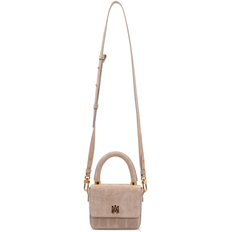 Amiri Fourre-tout Mini Borsa in Suede con Manico taupe(Image 2)