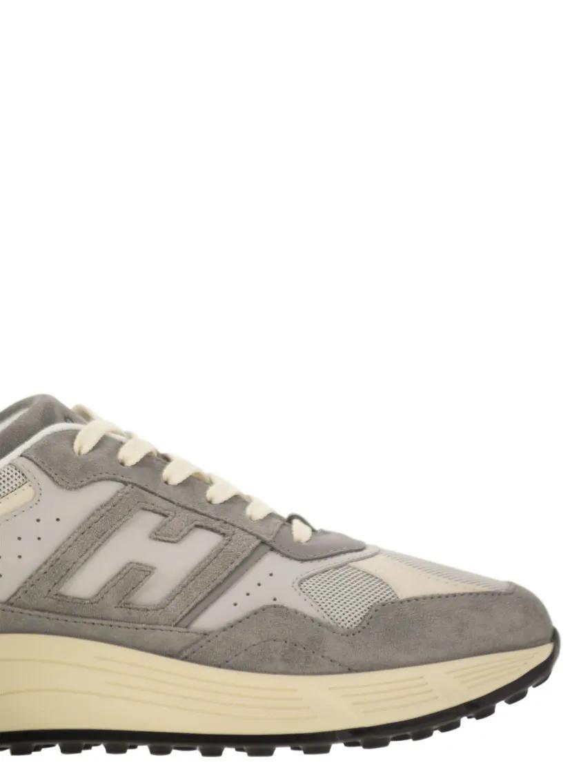 Thumbnail - Hogan Low-Top Sneaker - Hyperlight - Suede And Canvas Sneakers - Gr. 8 - in Grau - für Damen