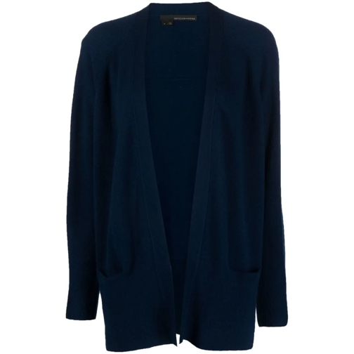 360 Cashmere Navy Blue Long-Sleeve Cardigan Blue Strickjacke