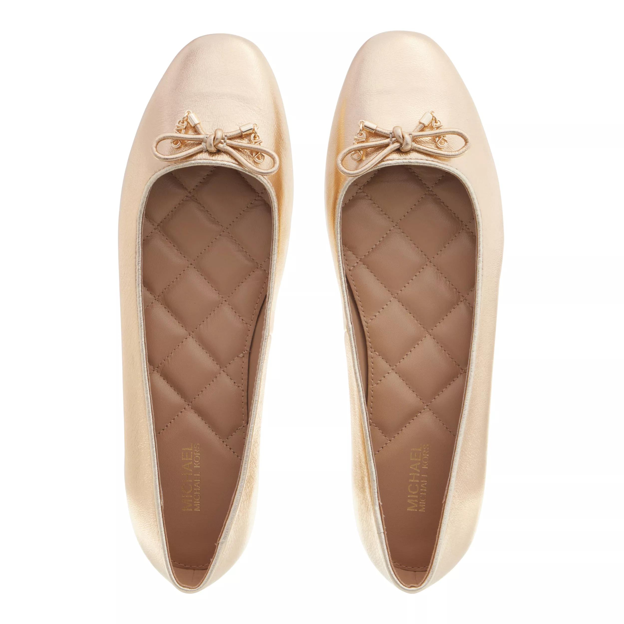 Michael kors gold flat on sale shoes