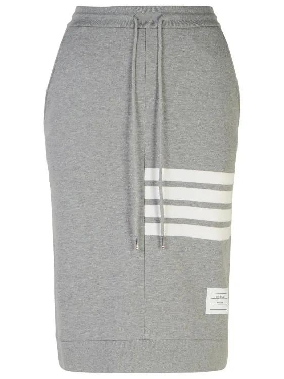 Thom Browne - 4-Bar%27 Grey Cotton Skirt - Größe 38 - grau