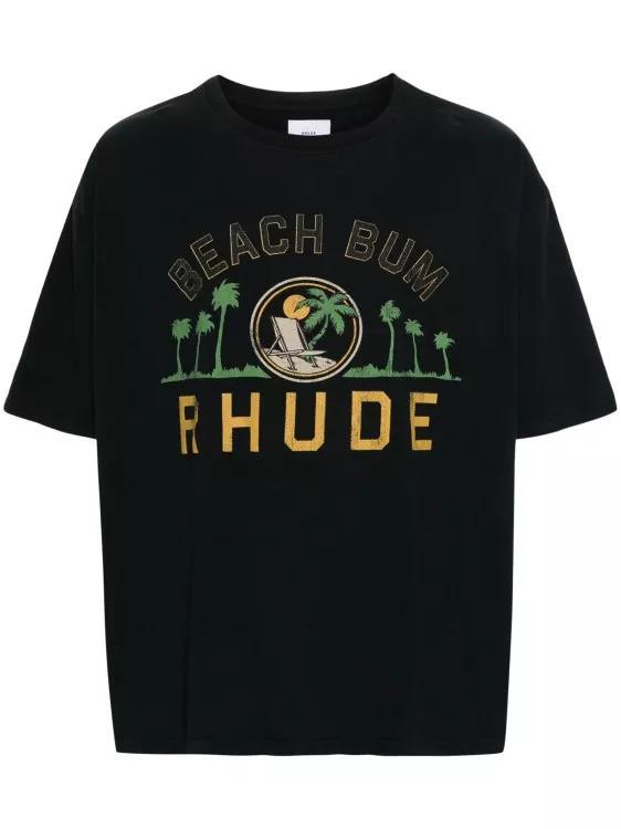 Rhude - Palmera Cotton T-Shirt - Größe S - black