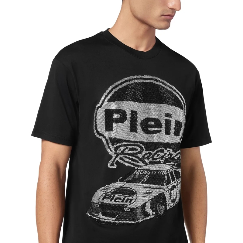 Philipp Plein T-Shirt T-Shirt Racing Mit Schmucksteinen schwarz(Image 15)