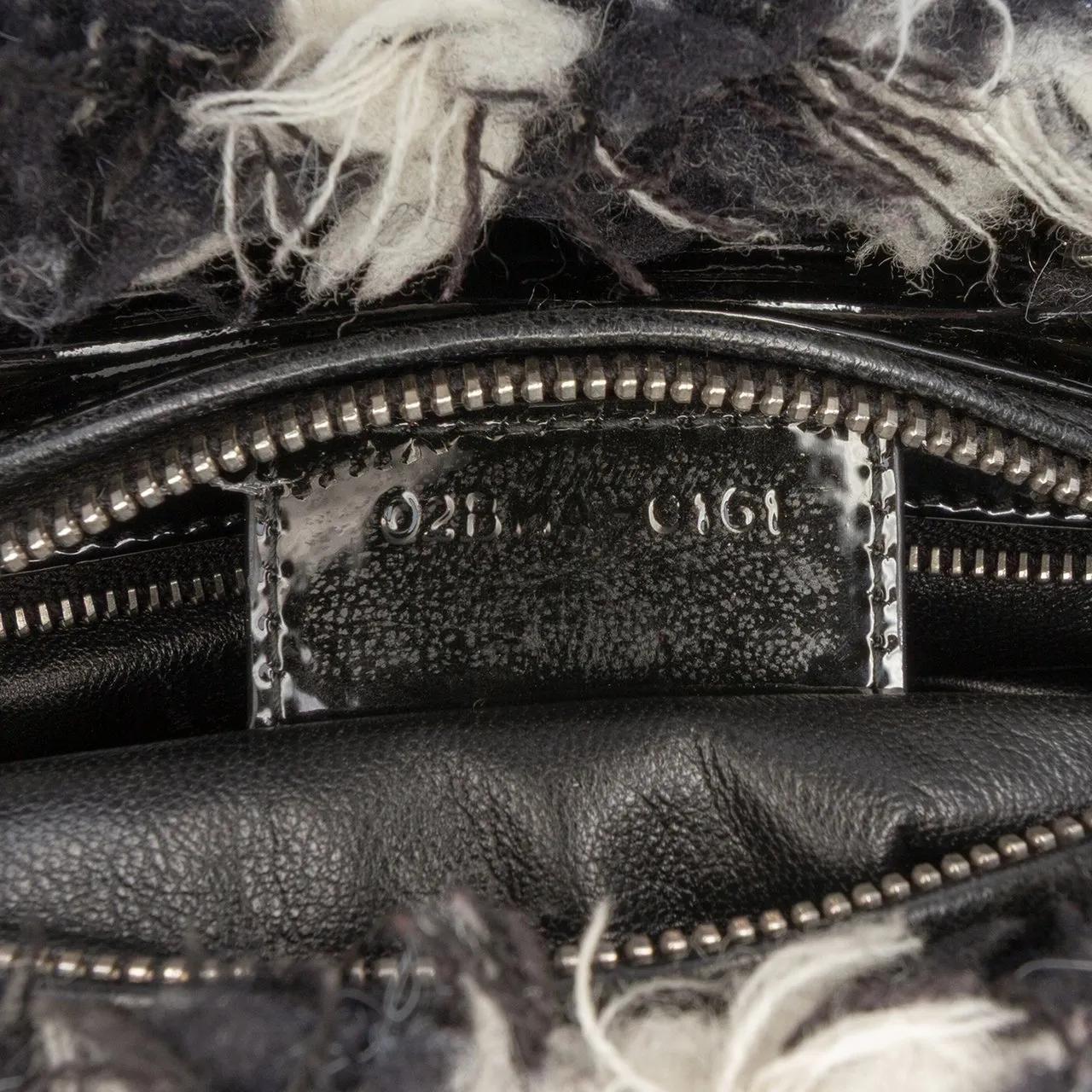 Thumbnail - Christian Dior Hobo Bags - Medium Tweed Cannage Fringe Lady Dior - Gr. unisize - in Schwarz - für Damen