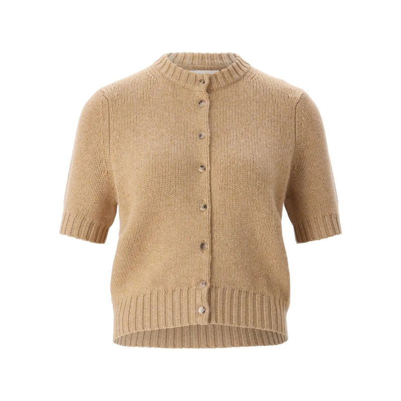 Khaite Strickjacke Strickjacke Nora aus Kaschmir Braun