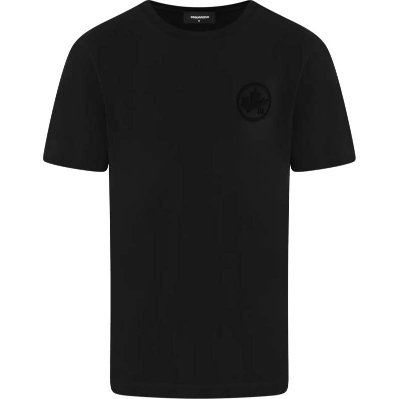 Dsquared2 T-Shirt Heren Logo T-Shirt Zwart schwarz