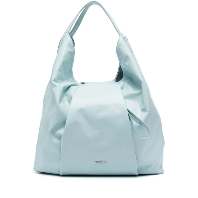 Vic Matié Sac à bandoulière Turquoise Blue Calf Leather Bag Blue