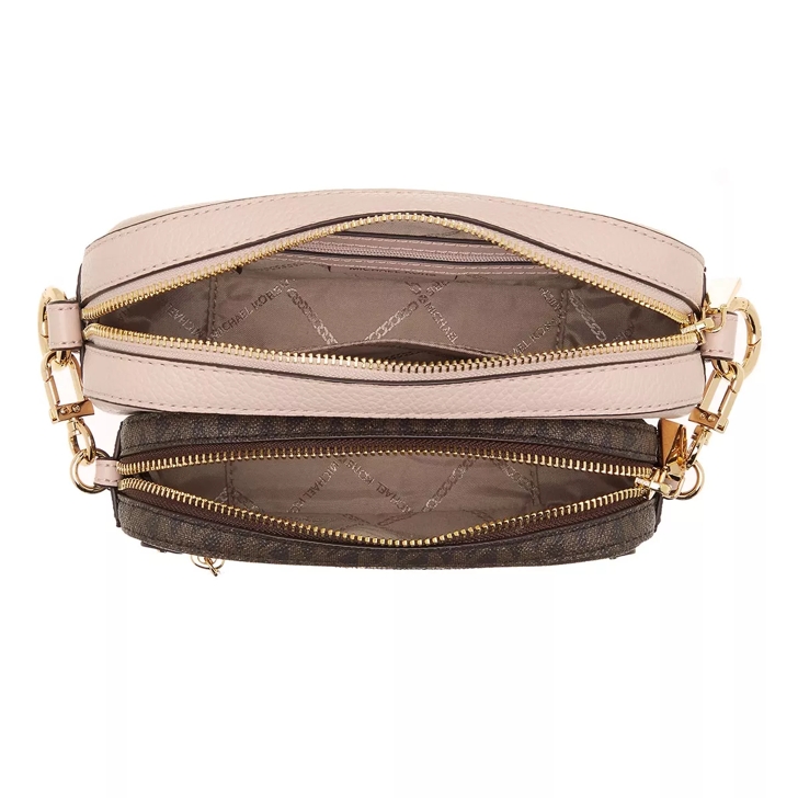 Michael Kors 5In1 Pouch Camera Crossbody Brown Softpink Camera Bag