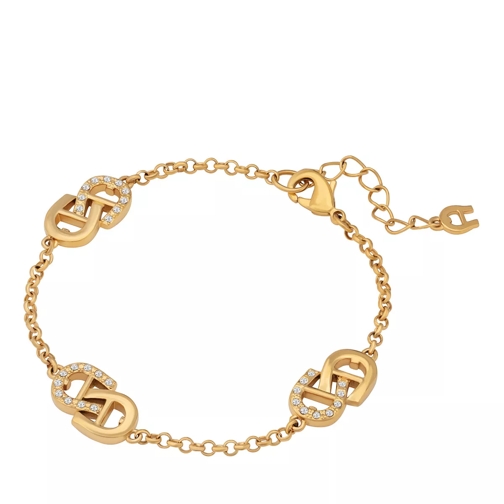 AIGNER Bracelet 3 Double A Logos W/Crystals gold Armband
