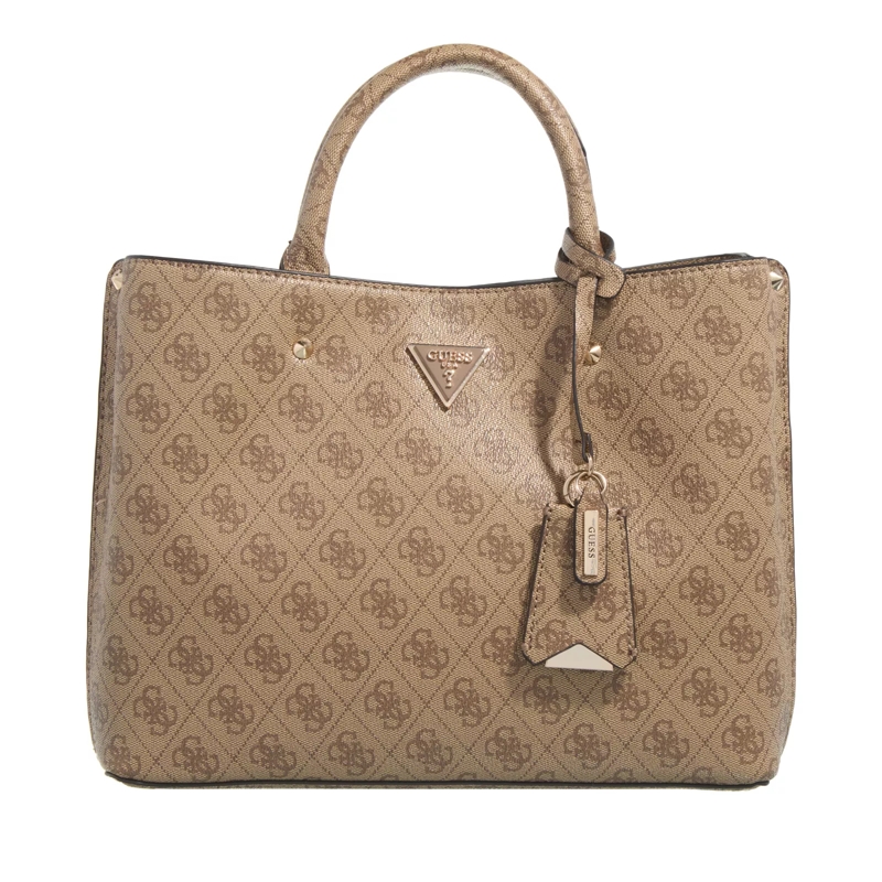Guess Tote Meridian Girlfriend Satchel Latte Logo