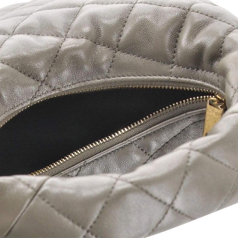 Saint Laurent Hobo Bag Tasche Icarino aus Nappaleder grau(Image 4)