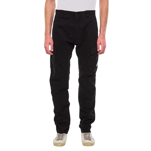 CP Company  Stretch Sateen Ergonomic Lens Double Cargo Pants Black