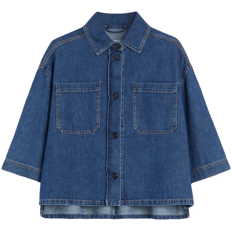 Max Mara Bluse Shirts Blue blau