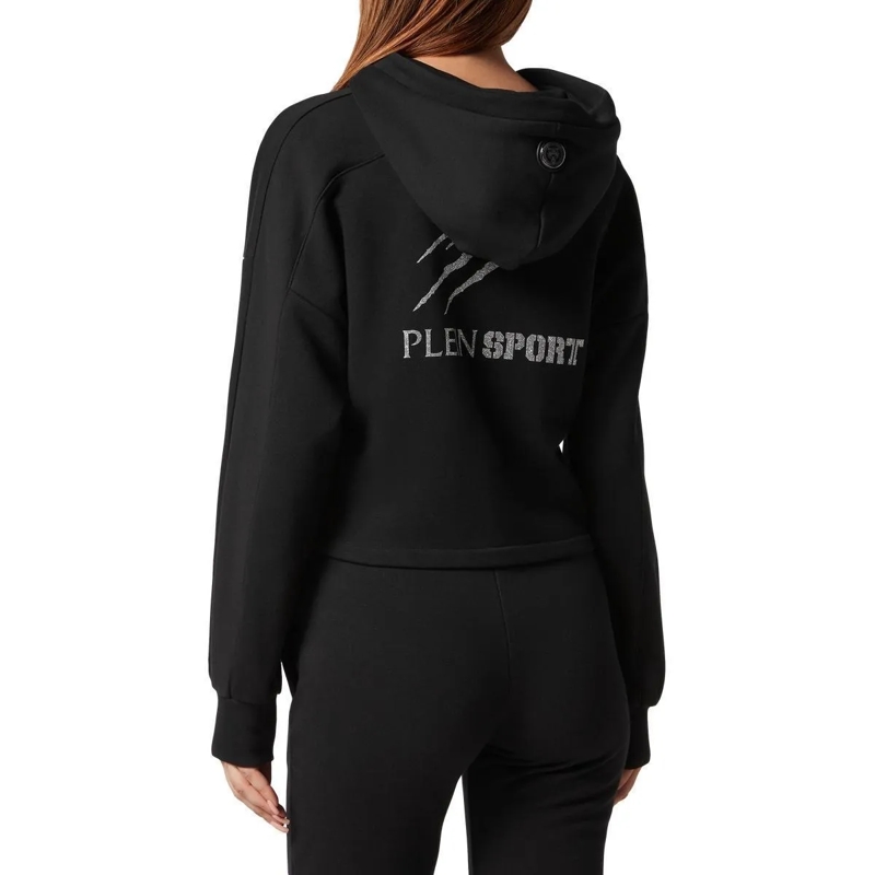 Plein Sport Daunenjacke Sweatjacke Mit Kapuze Scratch schwarz