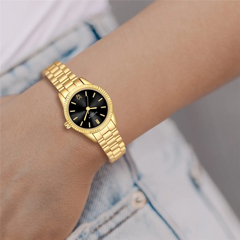 Glanzstücke München Automatikuhr Damen Armbanduhr Edelstahl gold(Image 2)