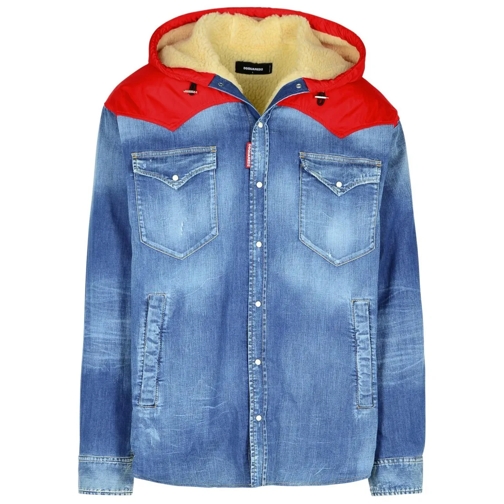 Dsquared2 Jeans-Jacken Blue Cotton Jacket Blue