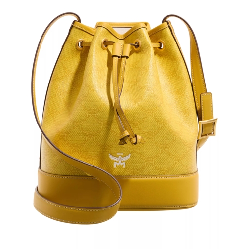 MCM Himmel Lts Drawstring Med Y9 Lemon Gold Borsa a secchiello