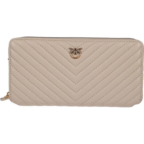 Pinko Portemonnee Ryder Zip Around Wallet Nude & Neutrals beige